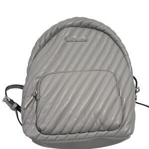 Michael Kors ERIN Gray Quilted Backpack